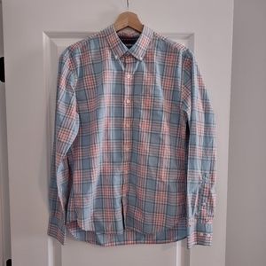 Bonobos Slim Fit Button Down Shirt Pastel Plaid Medium Short
